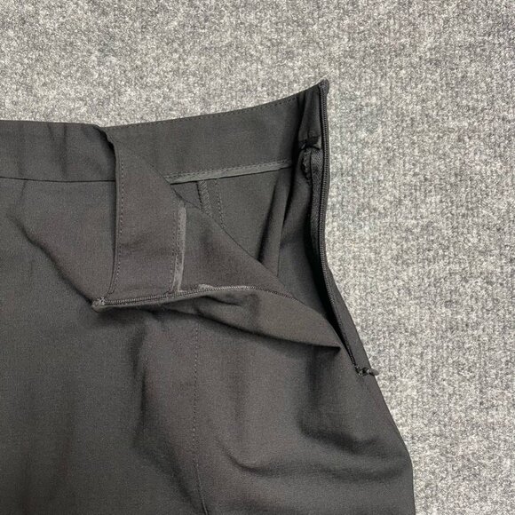 Theory Womens A Line Skirt Black Above Knee Back Slit Stretch Wool Blend Solid 0 - Picture 4 of 7